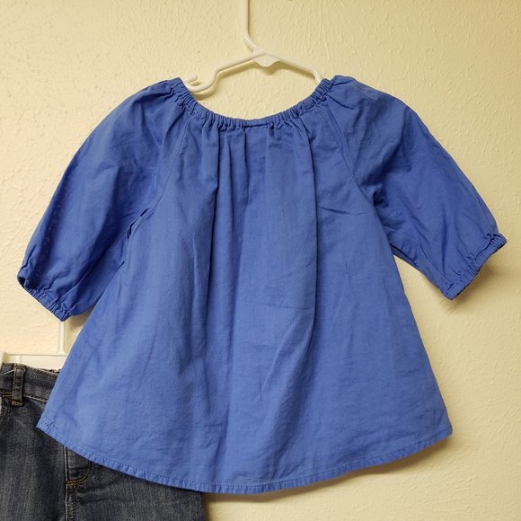 OshKosh blue floral shirt - Picture 2 of 4